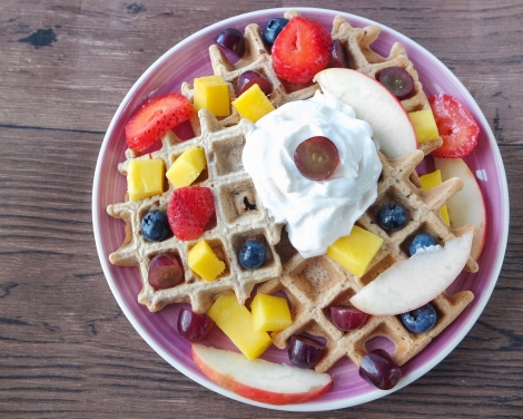 Biomed - Baobab Waffles with Greek Yoghurt & Fruit